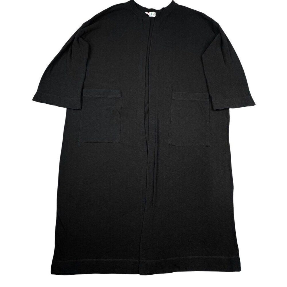 Free People Beach Golden Sands Longline Cardigan Cover Up Black - Picture 7 of 10